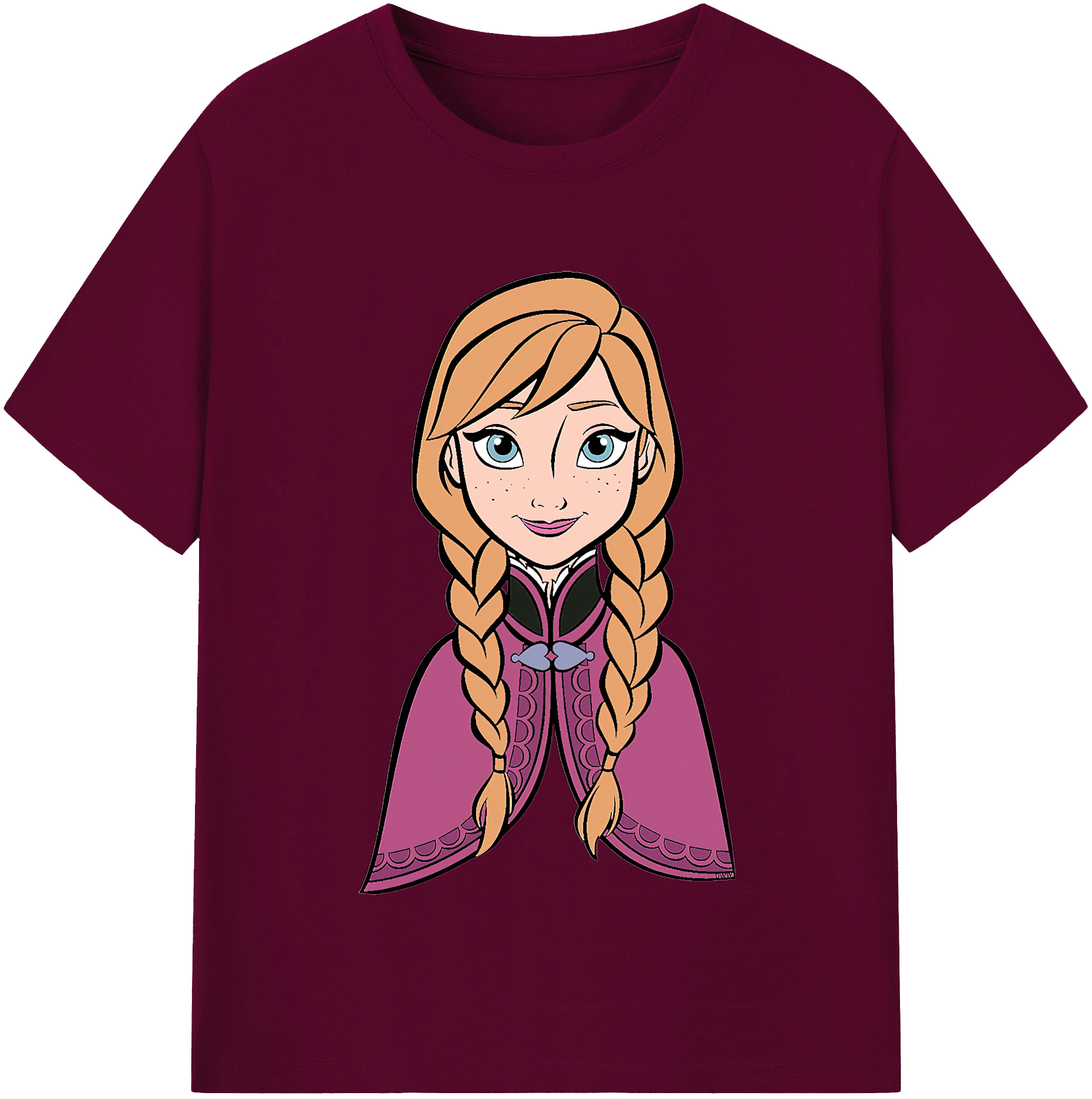 （画像用） アナと雪の女王 アンナ エルサ Frozen Anna Elsa レディースカジュアルプリントTシャツ（綿100％）